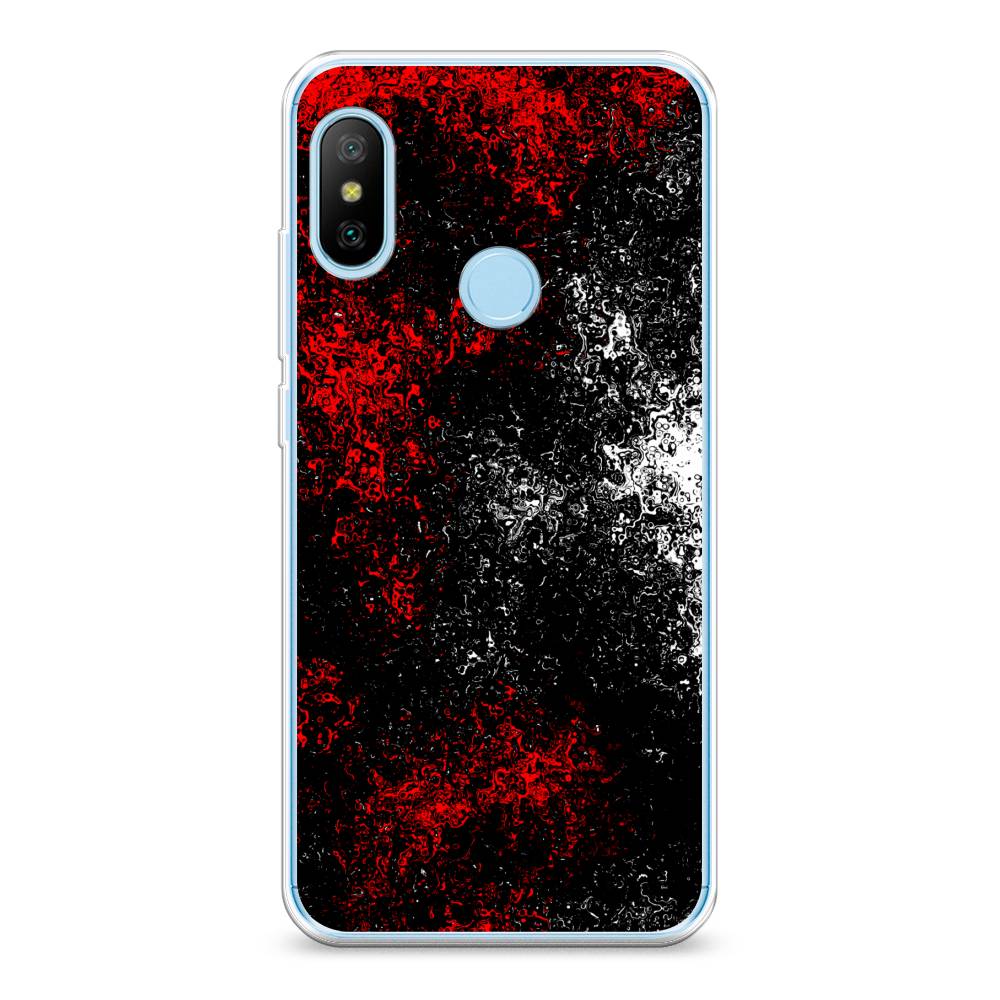 

Чехол на Xiaomi Redmi 6 Plus "Монотипия", Красный;черный;белый, 33950-3