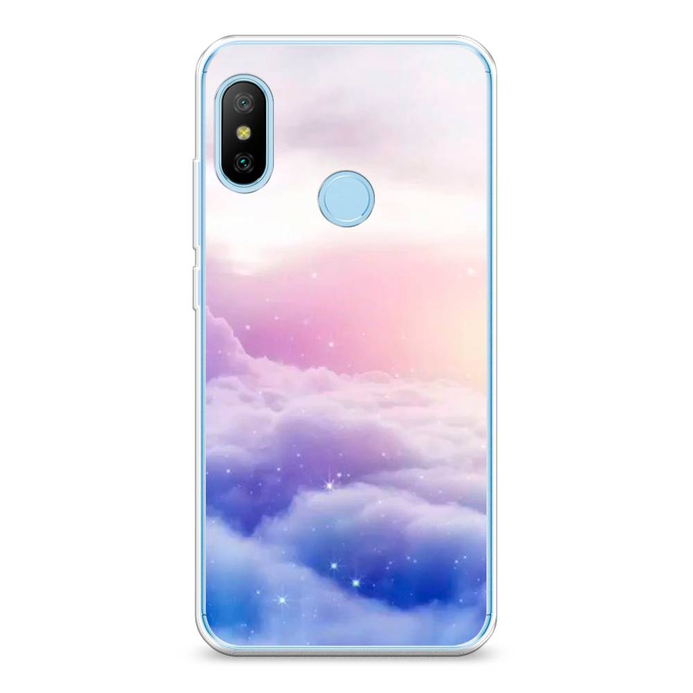 

Чехол на Xiaomi Redmi 6 Plus "Небеса", Голубой;белый;розовый, 33950-2