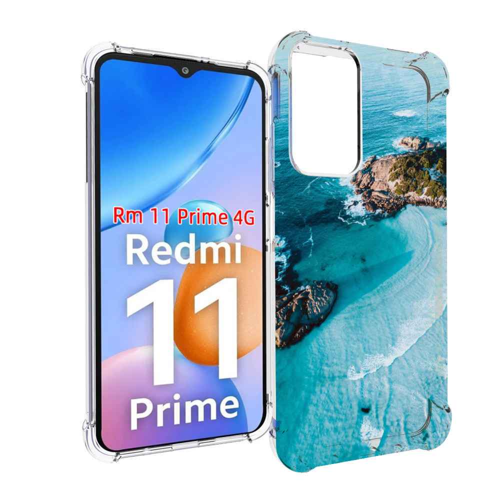 

Чехол MyPads красивый голубой залив для Xiaomi Redmi 11 Prime 4G, Прозрачный, Tocco