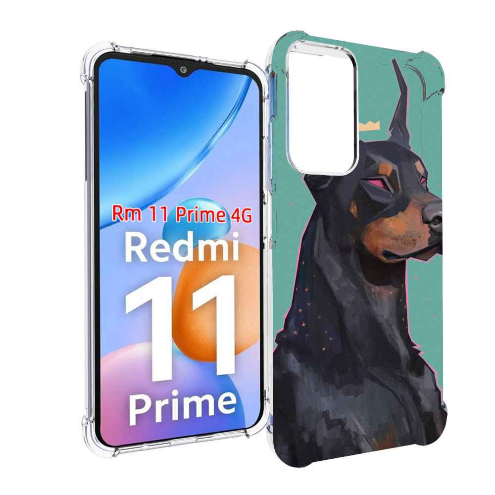 

Чехол MyPads красивый-доберман для Xiaomi Redmi 11 Prime 4G, Прозрачный, Tocco
