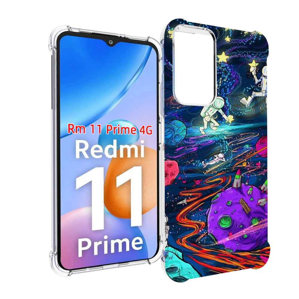 

Чехол MyPads красочный космос для Xiaomi Redmi 11 Prime 4G, Прозрачный, Tocco