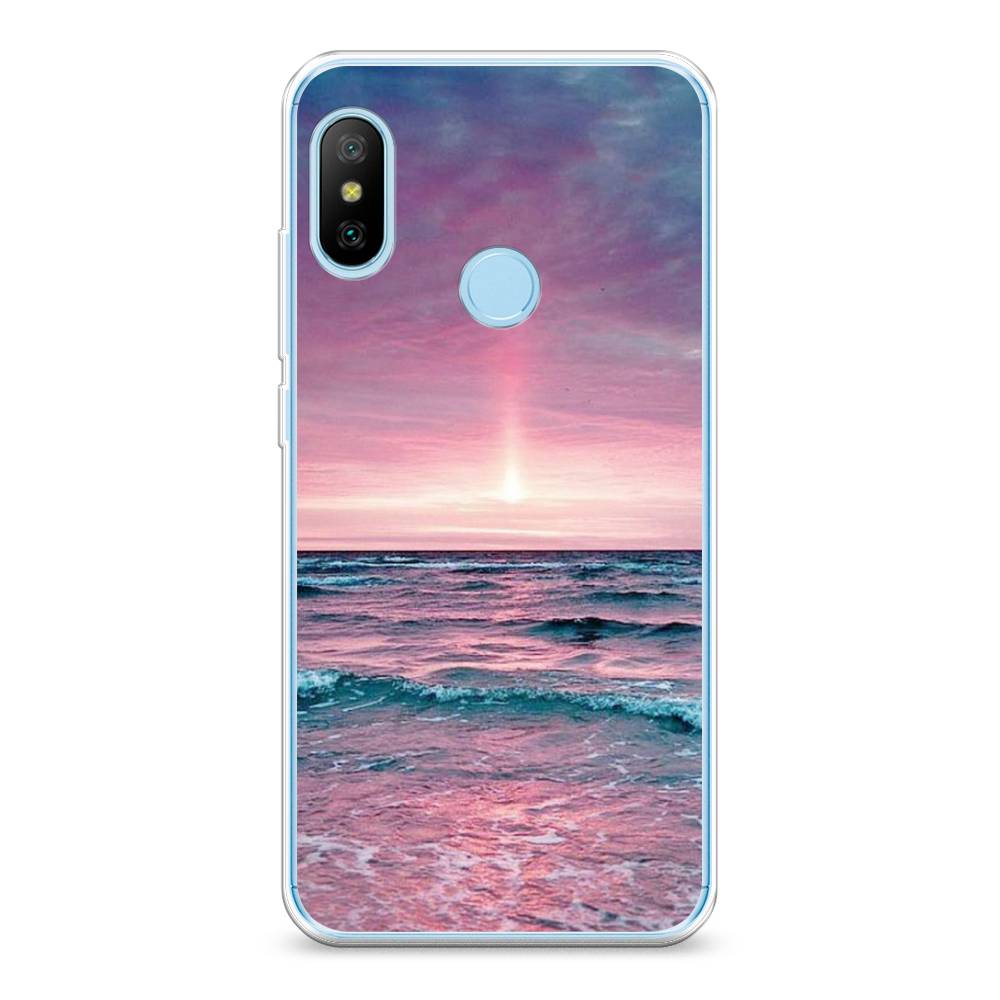 

Чехол на Xiaomi Redmi 6 Plus/6 Pro/A2 Lite "Восход 3", Розовый;голубой, 33950-2