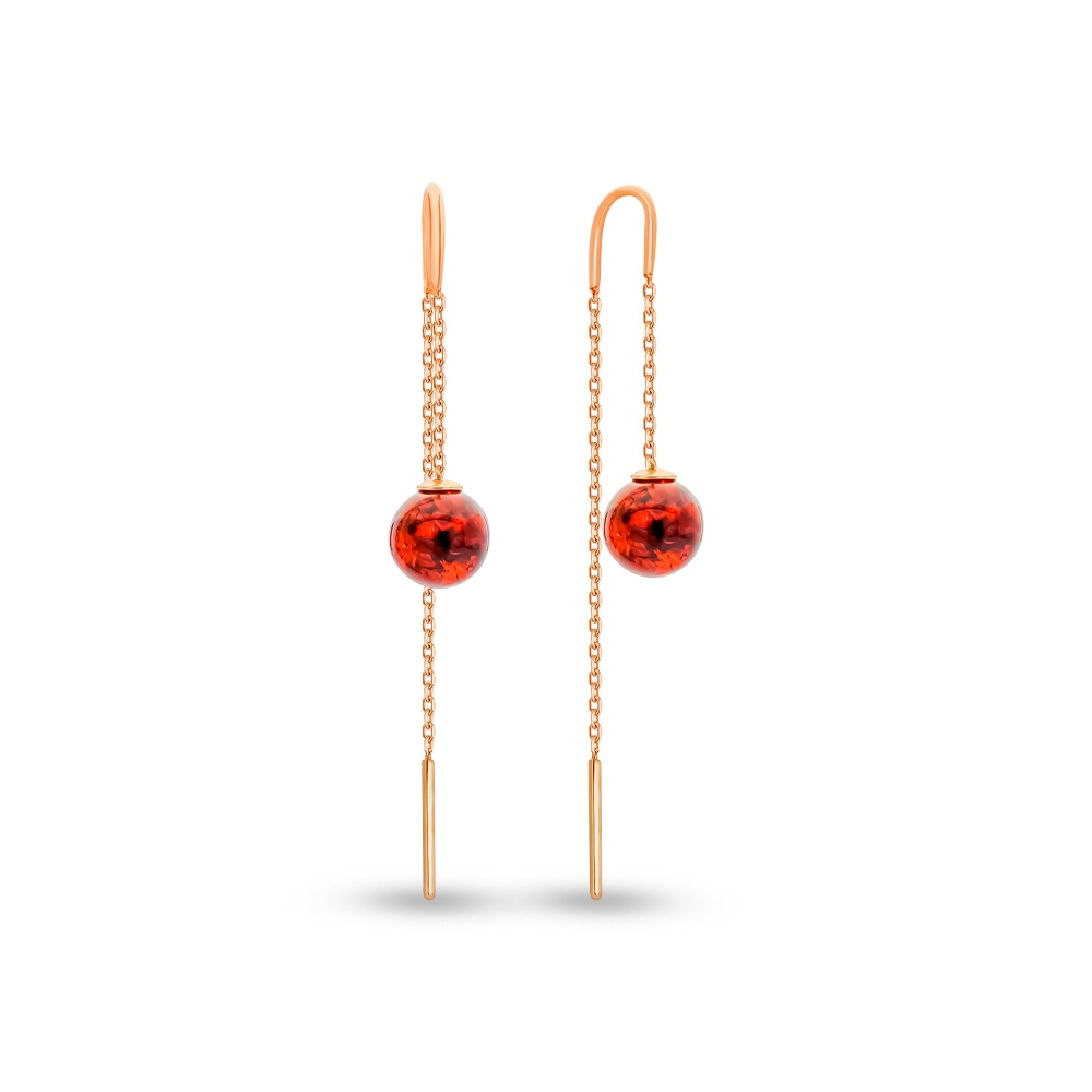 

Серьги из серебра с янтарем 585Gold 702008479, 702008479