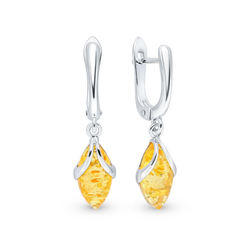 

Серьги из серебра с янтарем 585Gold 702008452, 702008452