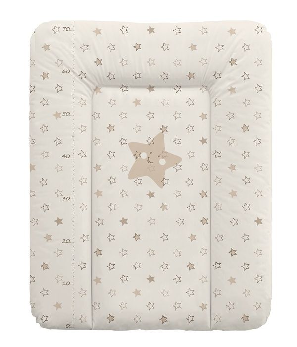 фото Матрац пеленальный ceba baby 70x50 см мягкий на комод stars beige