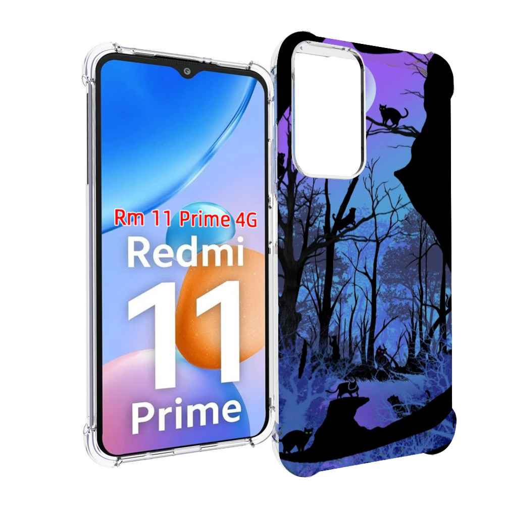 

Чехол MyPads лес внутри кота для Xiaomi Redmi 11 Prime 4G, Прозрачный, Tocco