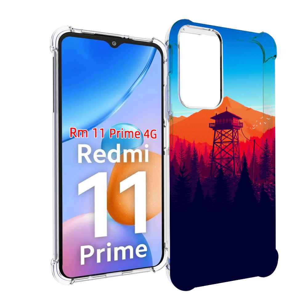 

Чехол MyPads лес с оранжевыми горами для Xiaomi Redmi 11 Prime 4G, Прозрачный, Tocco