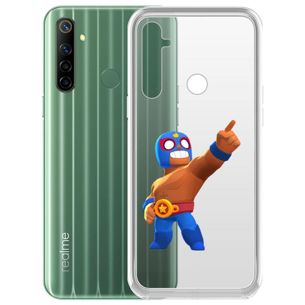 Чехол-накладка Krutoff Clear Case Brawl Stars-Эль Примо для Realme 6i