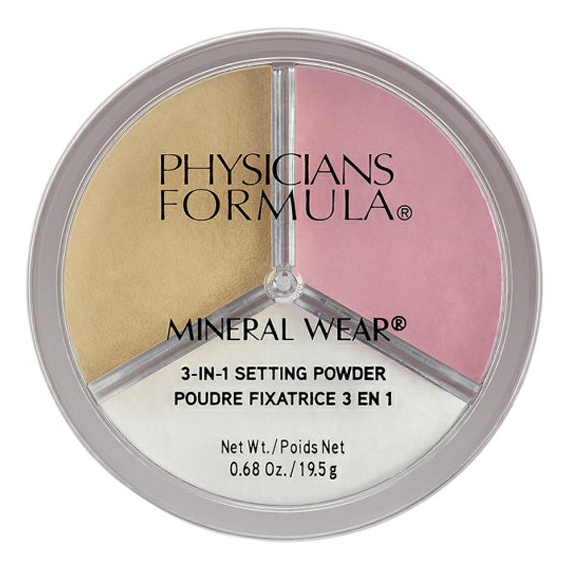 фото Пудра physicians formula mineral wear 3-in-1 setting powder минеральная рассыпчатая 19,5 г