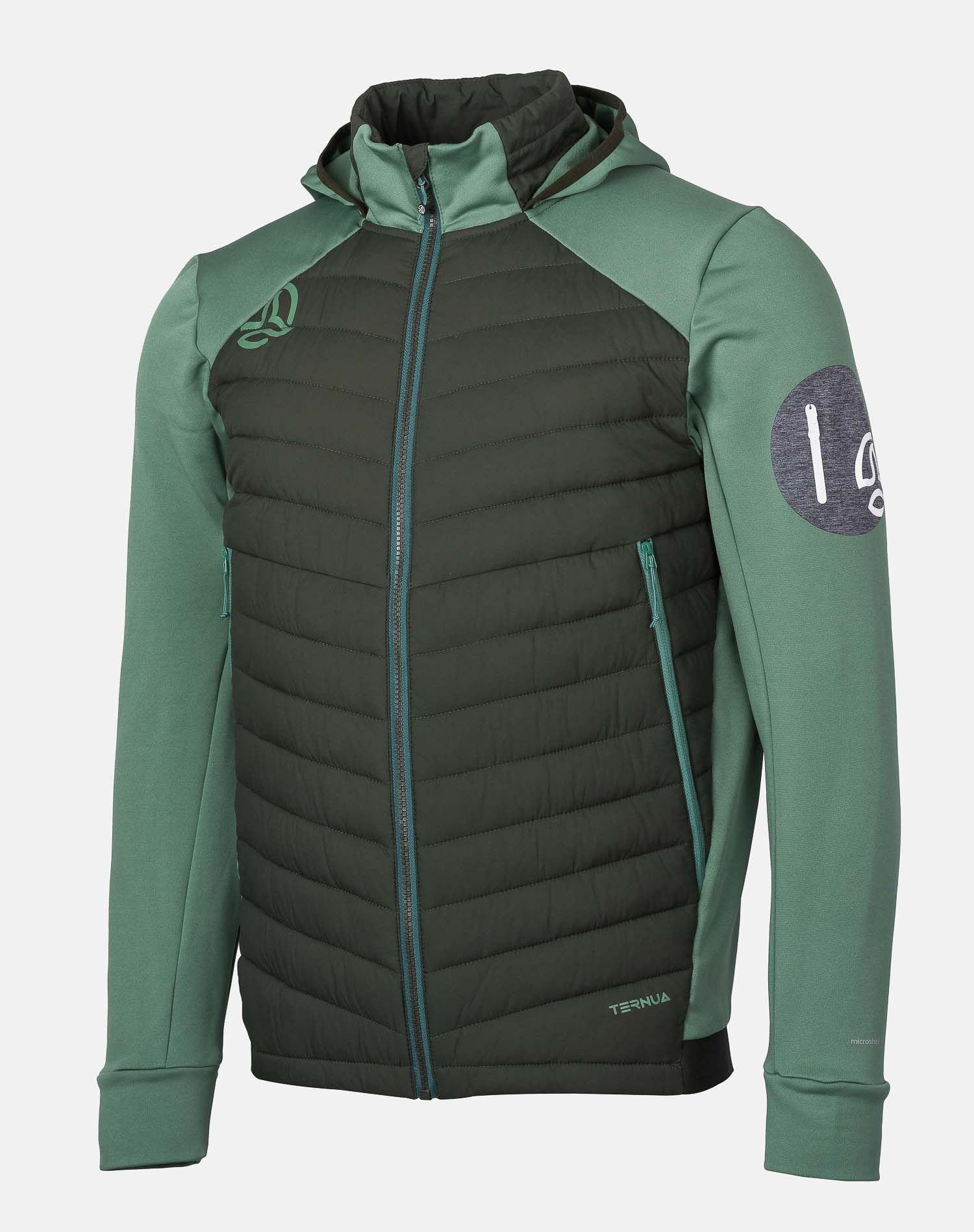 фото Спортивная куртка мужская ternua yukkon hybrid hood jkt m зеленая m