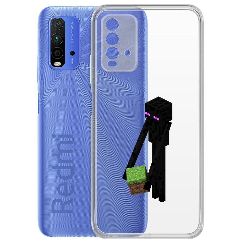 

Чехол-накладка Krutoff Clear Case Minecraft-Эндермен для Xiaomi Redmi 9T, Прозрачный