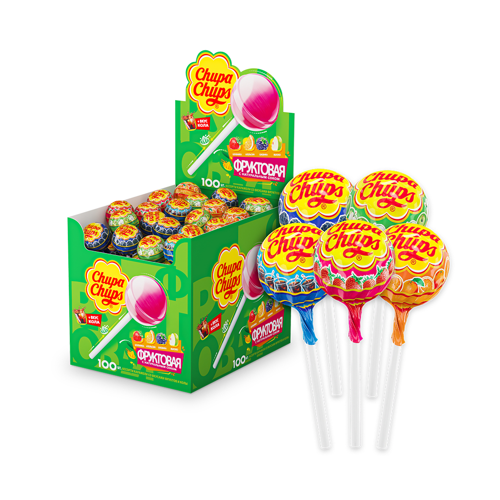 

Карамель Chupa Chups Фруктовый микс 12 г в ассортименте