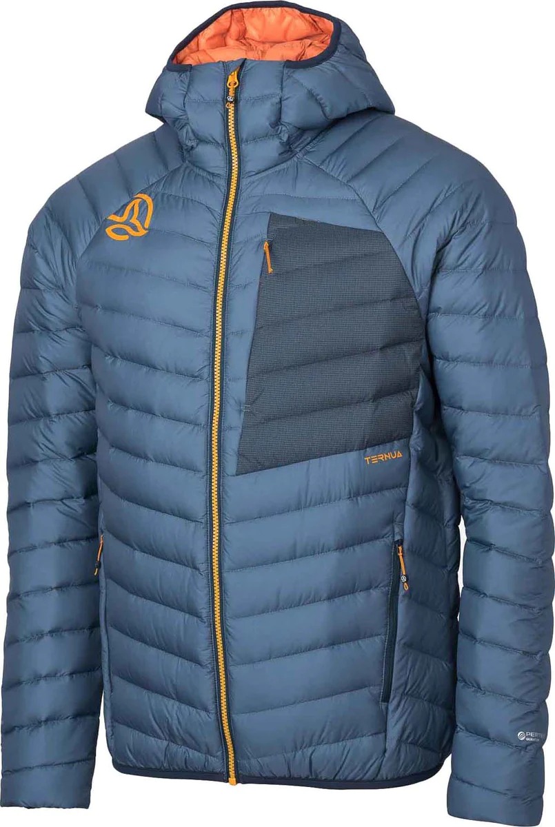 фото Спортивная куртка мужская ternua vilman hood down jkt m голубая l