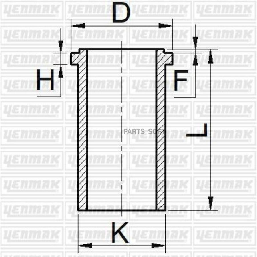 Гильза Std O100, K104,21, L227, H3,86, D107,45 1Шт YENMAK 5135828000