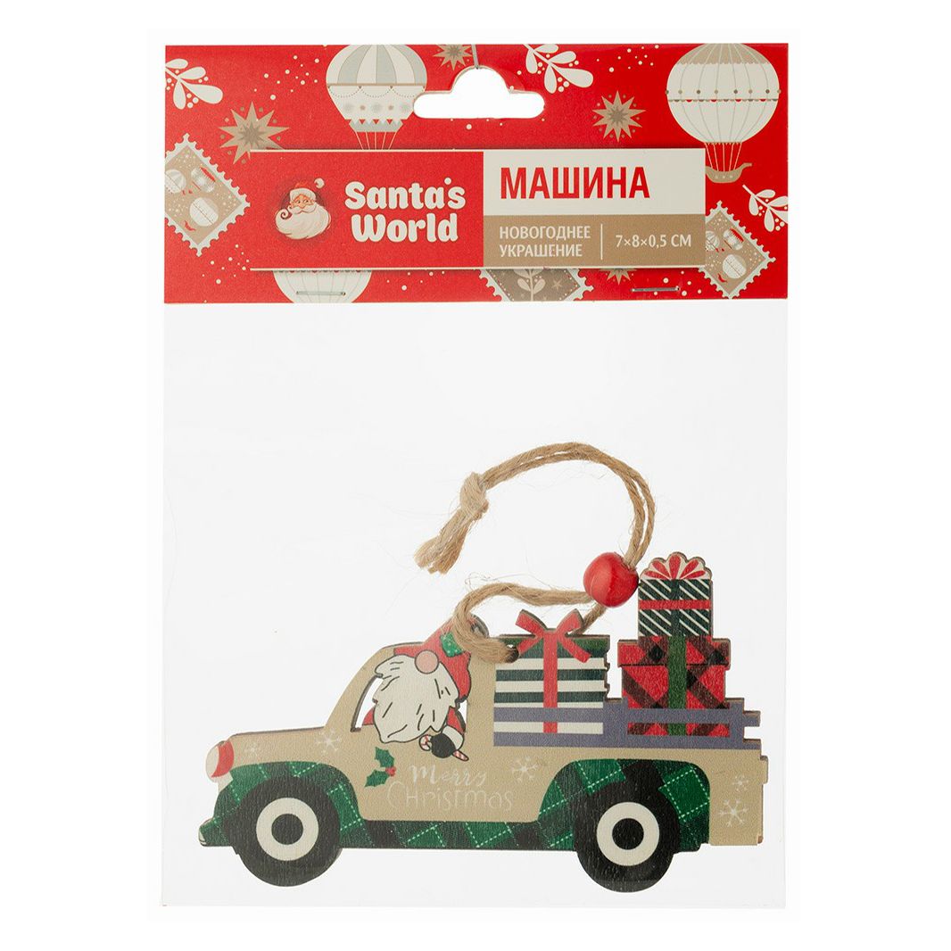 Новогодняя фигурка Santas World Машина 7x8x05 см 170₽