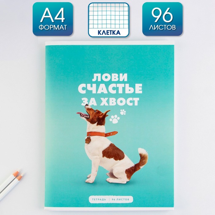 

Колледж-тетрадь ArtFox STUDY Лови счастье за хвост А4, 96 л блок в клетку