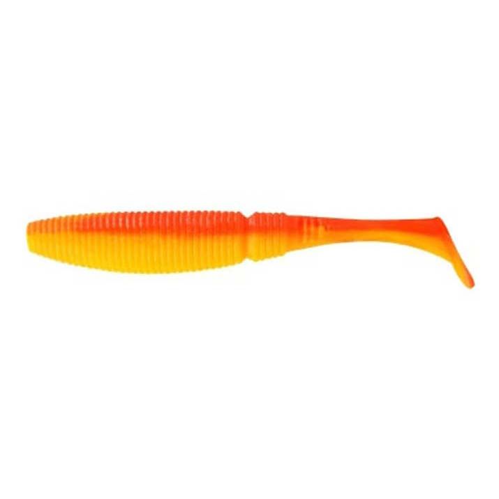 Приманка виброхвост Allvega Power Swim orange yellow съедобная оранж-желт 7,5см 7шт