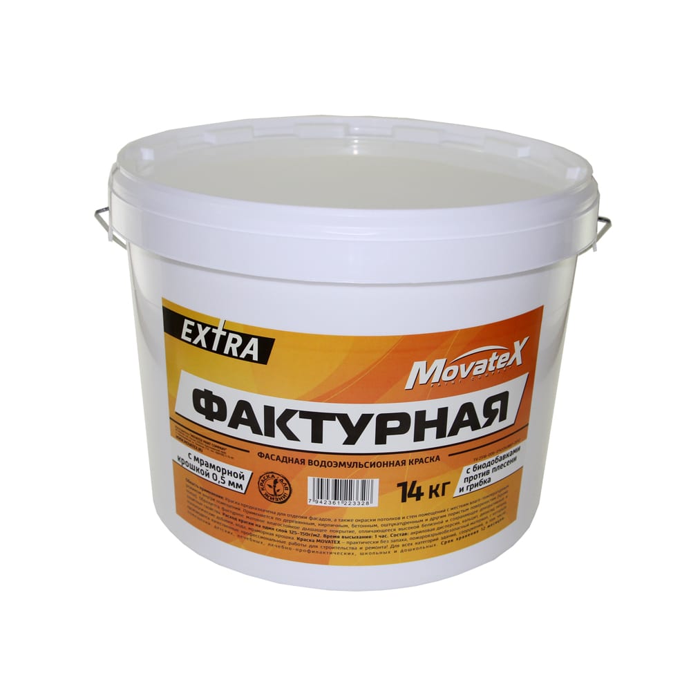 фото Водоэмульсионная краска movatex extra фактурная, 14 кг т13334 nobrand