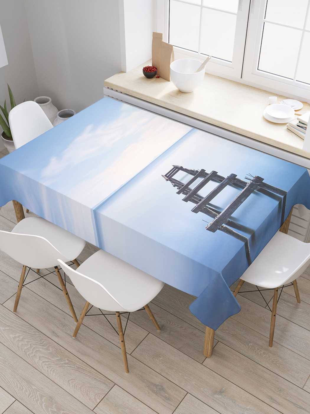 

Скатерть прямоугольная JoyArty "Мост на глубину" из оксфорда, 120x145 см, Мост на глубину