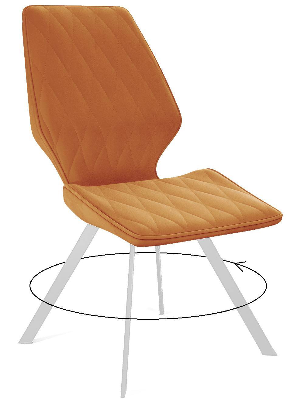 

Стул DikLine 243 B17 TERRACOTTA поворотный/ ножки белые