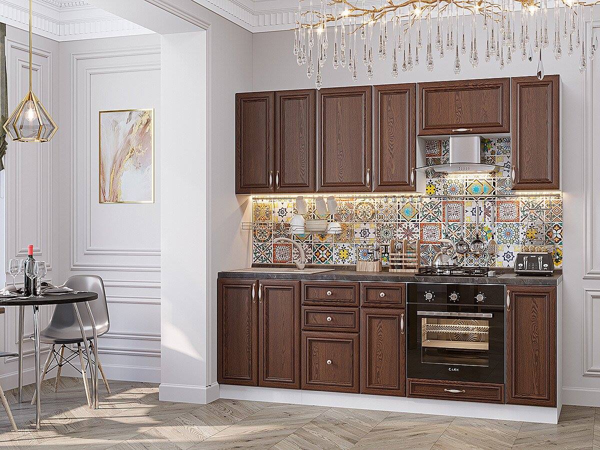 

Vivat Кухня Шале-01 Brown Dreamline/Белый 2140*2200*600