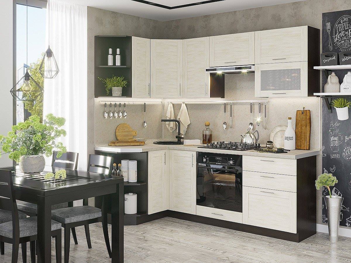 

Vivat Кухня Лофт-03 Nordic Oak/Венге 2140*1200/2190*600