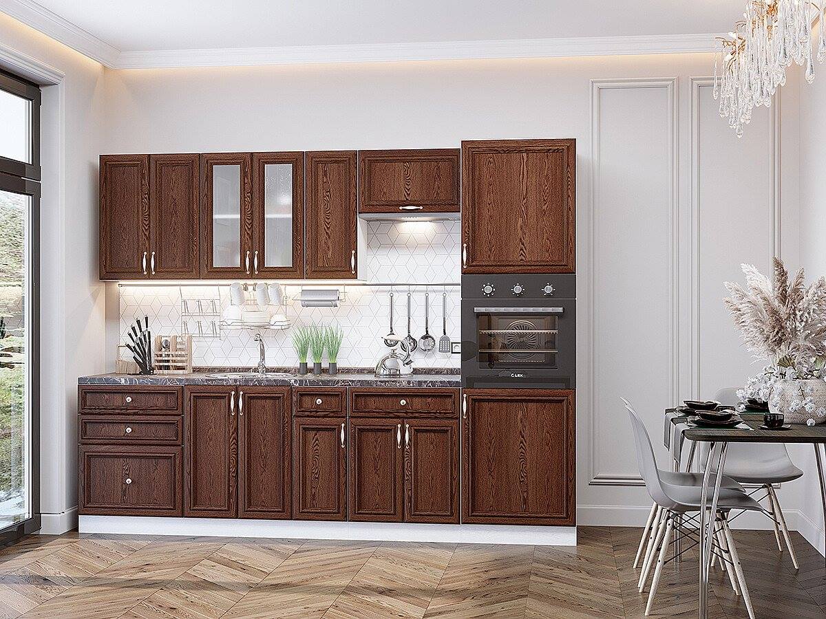 

Vivat Кухня Шале-02 Brown Dreamline/Белый 2140*2700*600