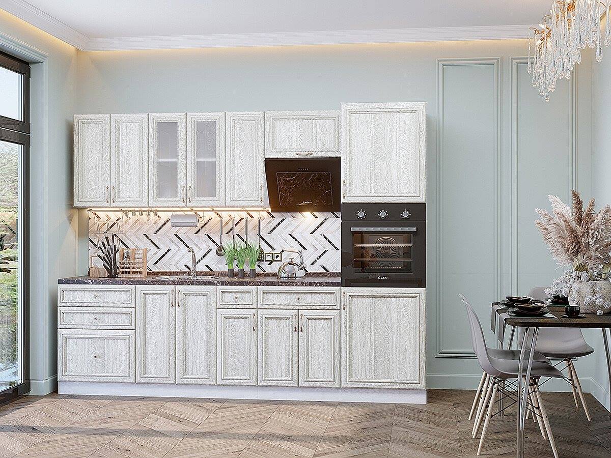 

Vivat Кухня Шале-02 White Dreamline/Белый 2140*2700*600