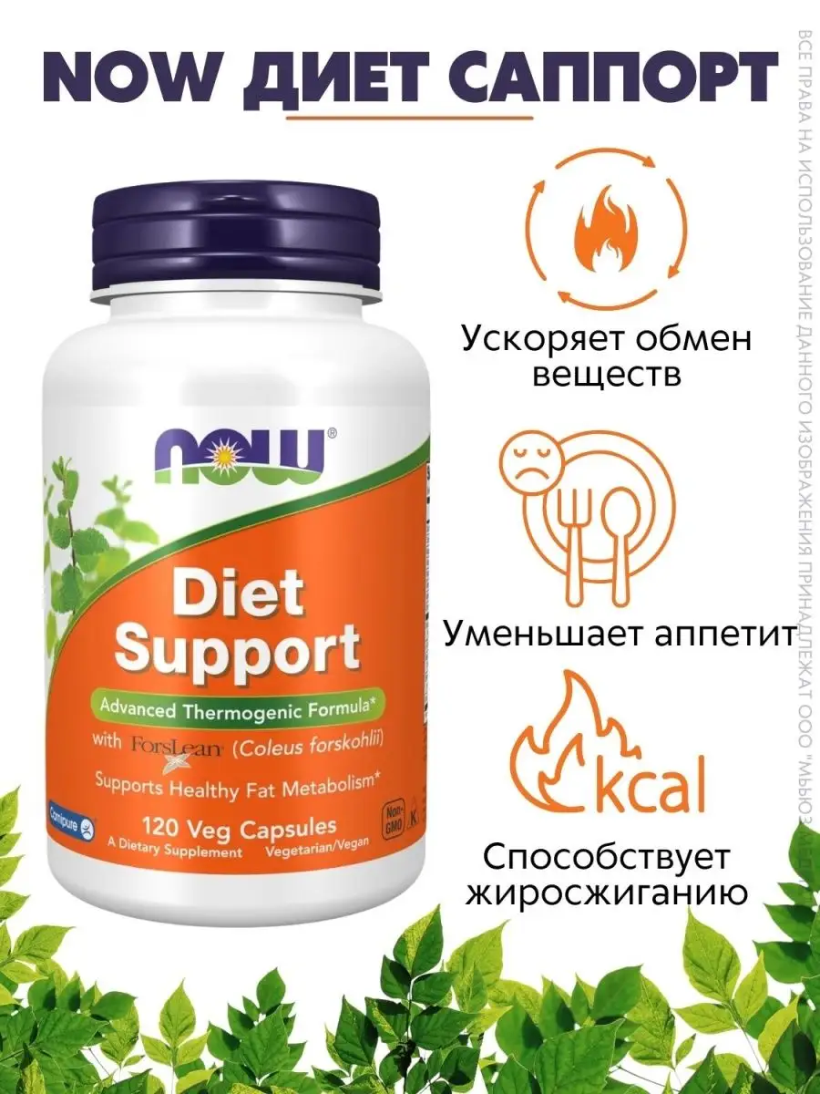 

NOW Диет саппорт 855 мг 120 капсул