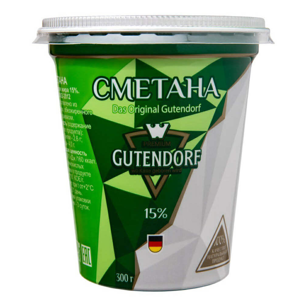 

Сметана Gutendorf 15% БЗМЖ 300 г