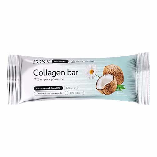 Батончик протеиновый ProteinRex Сollagen bar кокос-ромашка-авокадо 40 г