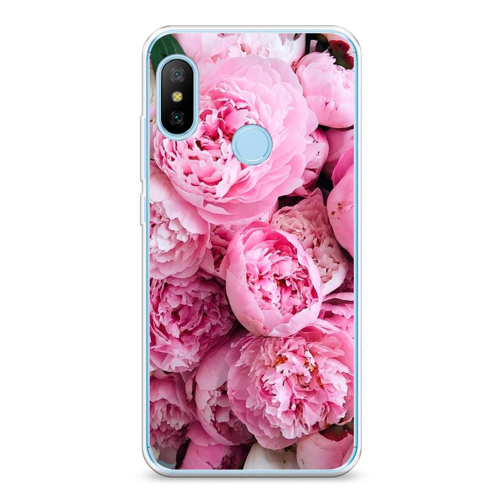 

Чехол на Xiaomi A2 Lite "Розовые пионы", Бежевый;розовый, 34050-2