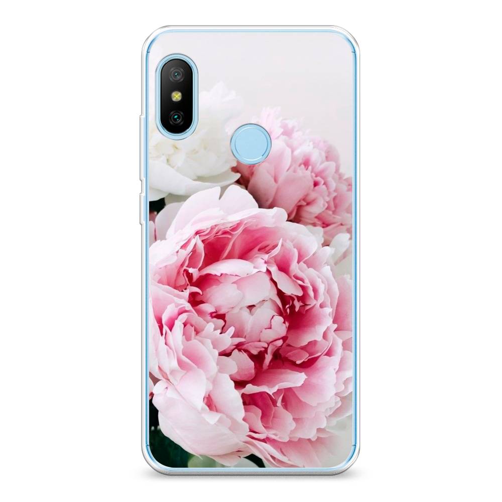 

Чехол на Xiaomi A2 Lite "Розовые и белые пионы", Розовый;белый, 34050-2
