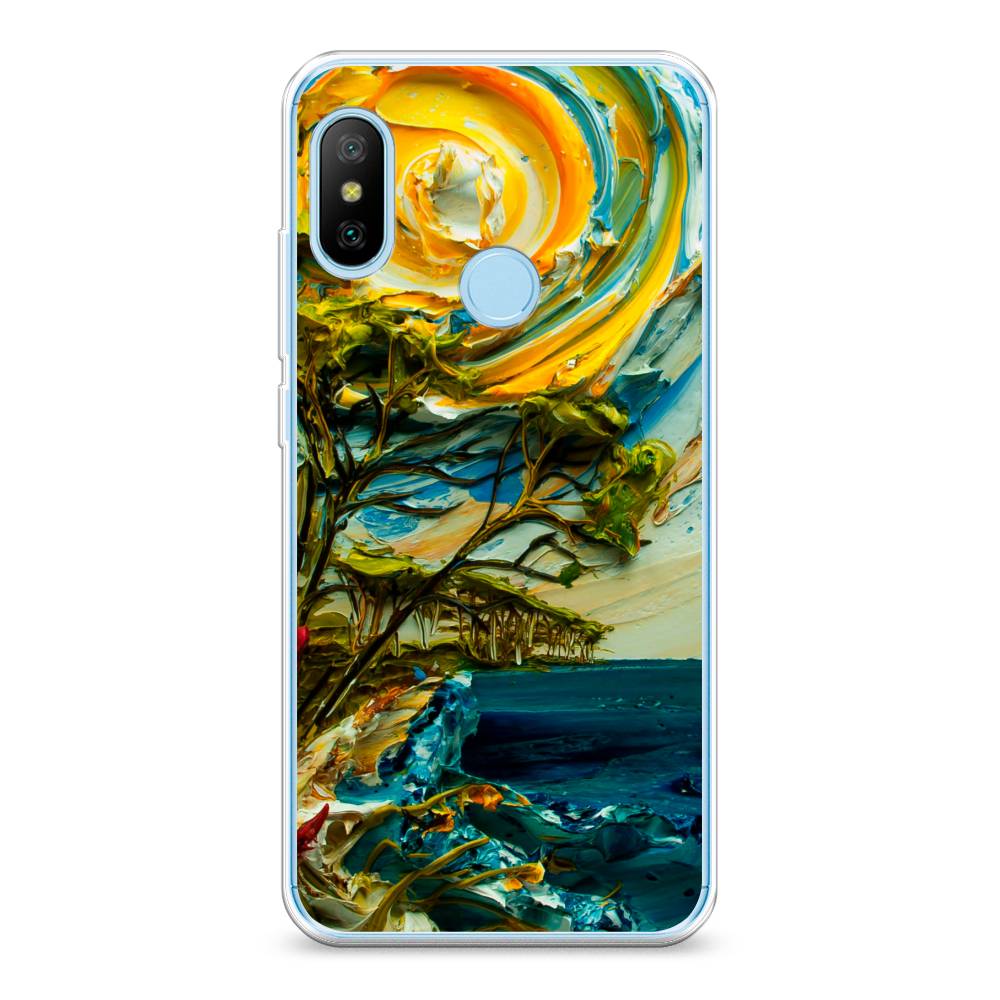 

Чехол на Xiaomi A2 Lite "Солнце живопись", Желтый;синий, 34050-4