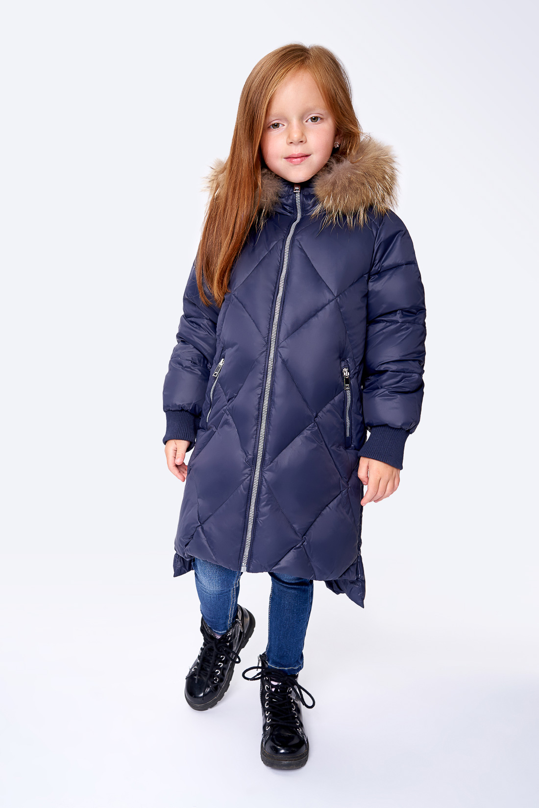 

Пуховик для девочки Baon BK009509 цв. синий р.116, BK009509