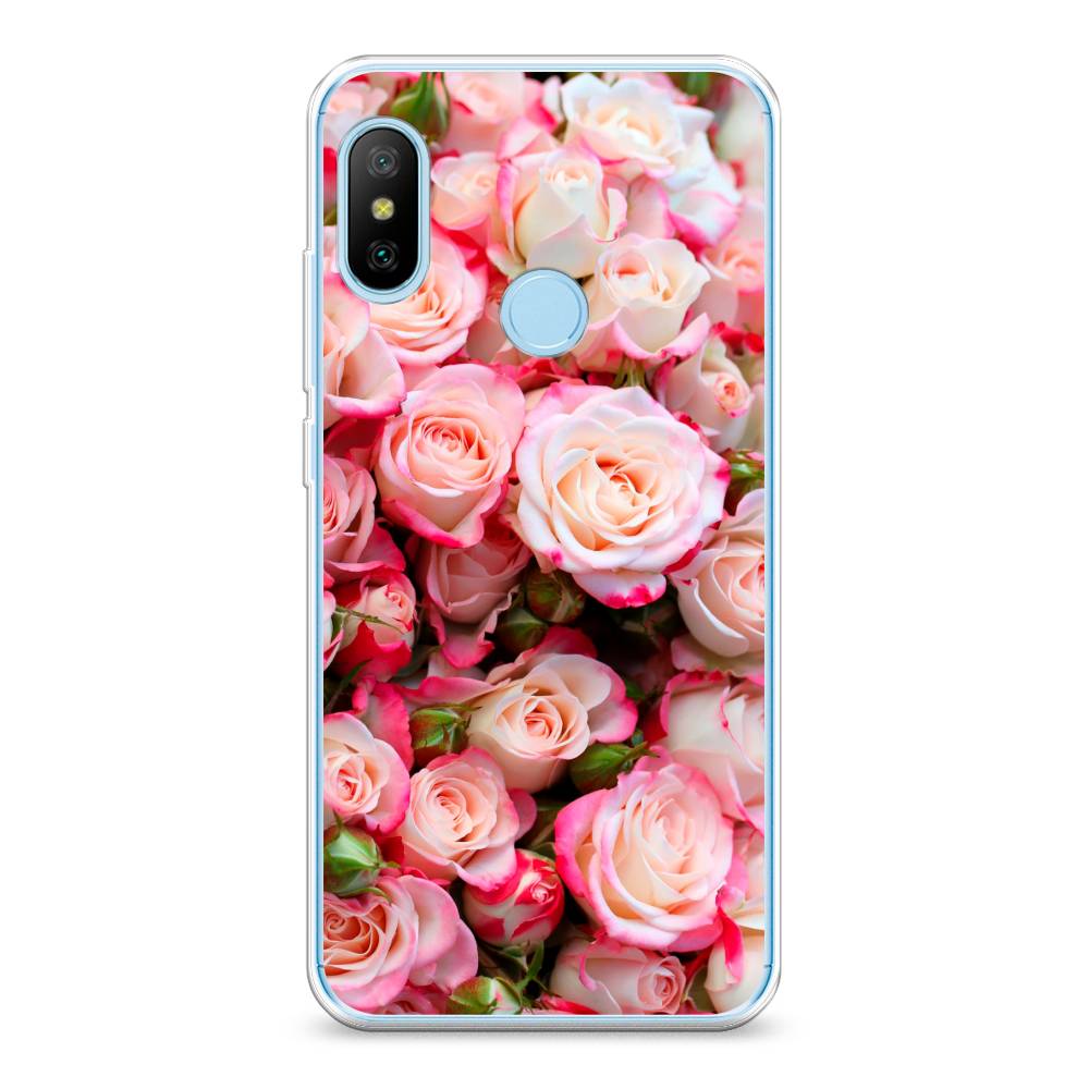 

Чехол на Xiaomi A2 Lite "Много роз", Розовый, 34050-2