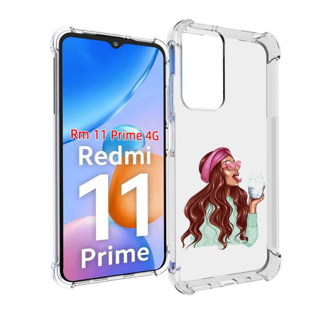 

Чехол MyPads любительница-снега женский для Xiaomi Redmi 11 Prime 4G, Прозрачный, Tocco
