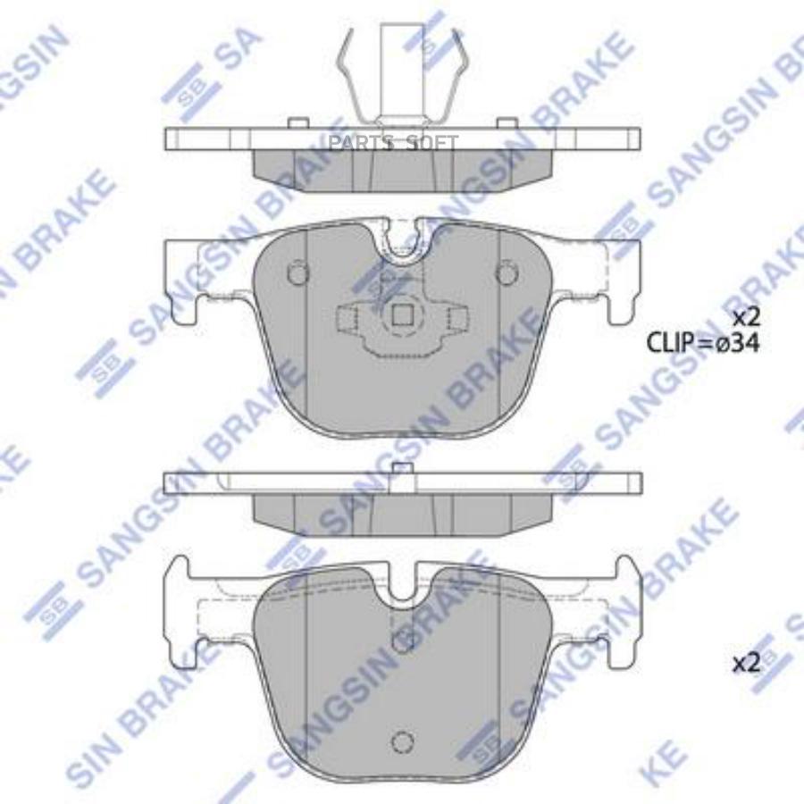 

Колодки Тормозные Бмв/Bmw 3 F30/31/34/35/80 11-/4 F32/33/36/82/83 12- Задние Sangsin brake