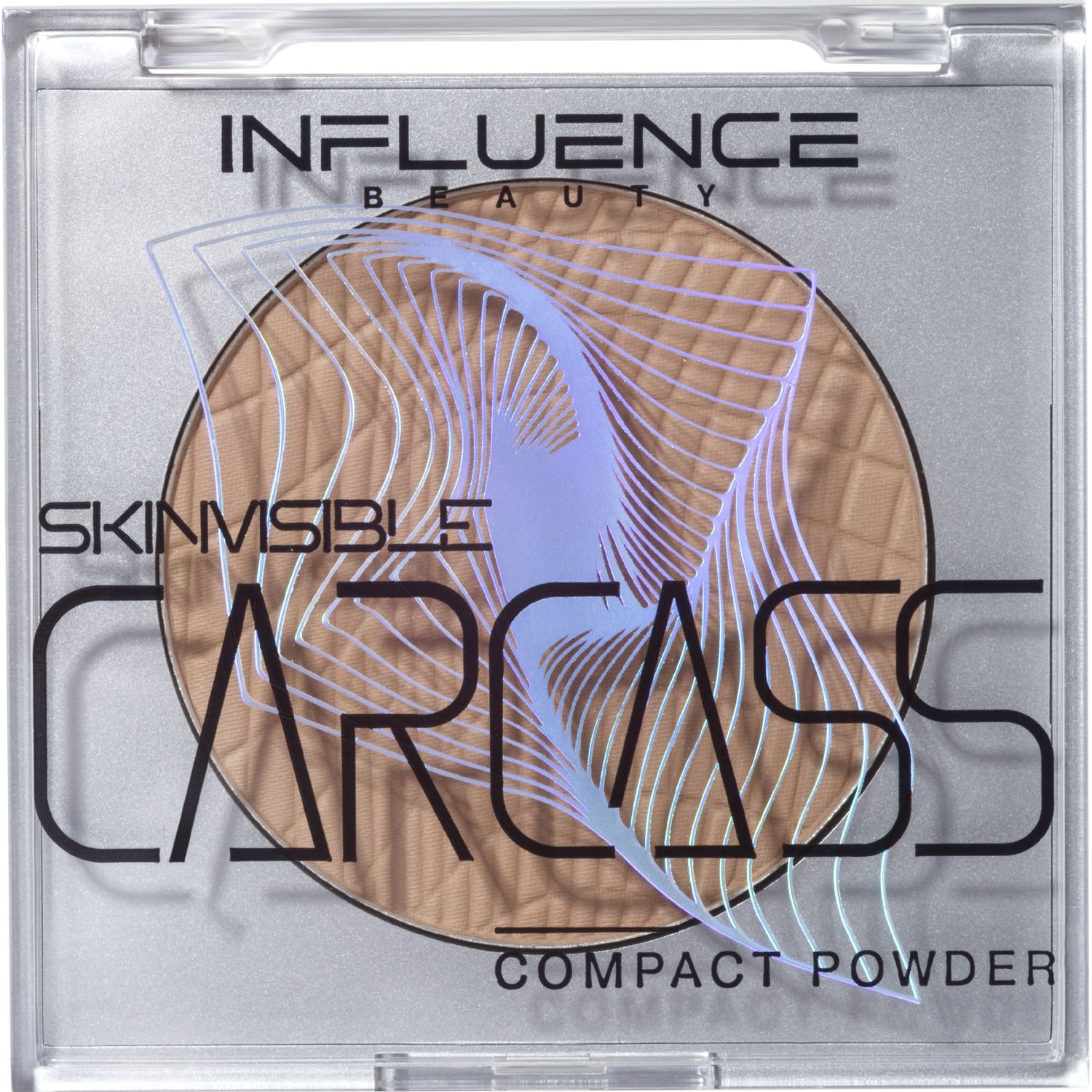 Пудра Influence Beauty SKINVISIBLE CARCASS компактная, легкая, тон 04 темно-бежевый, 4,2 г