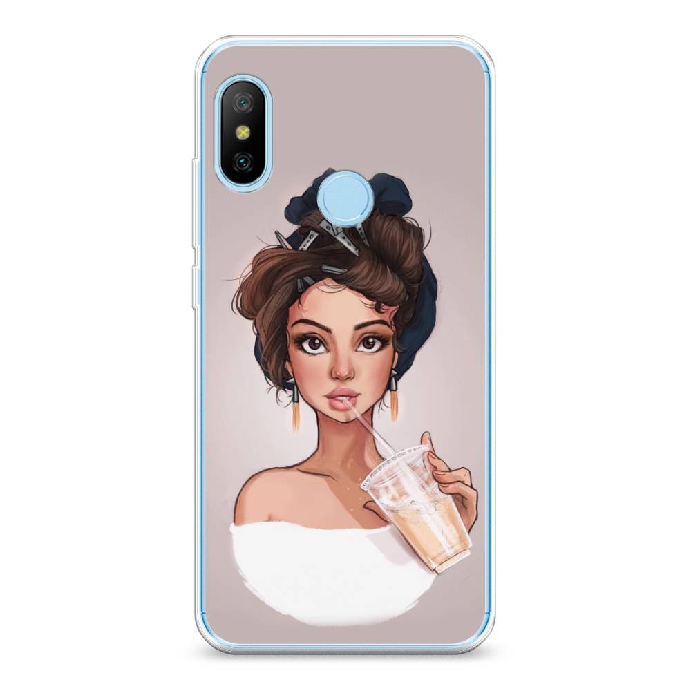 

Чехол на Xiaomi A2 Lite "Девушка с фраппе", Серый, 34050-6