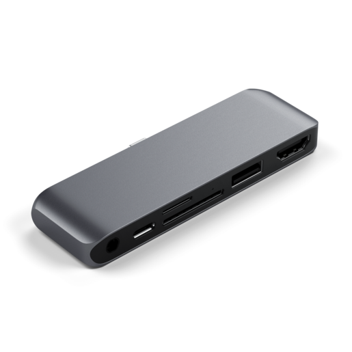 Хаб Satechi USB-C Mobile PRO Hub SD. Цвет: серый космос