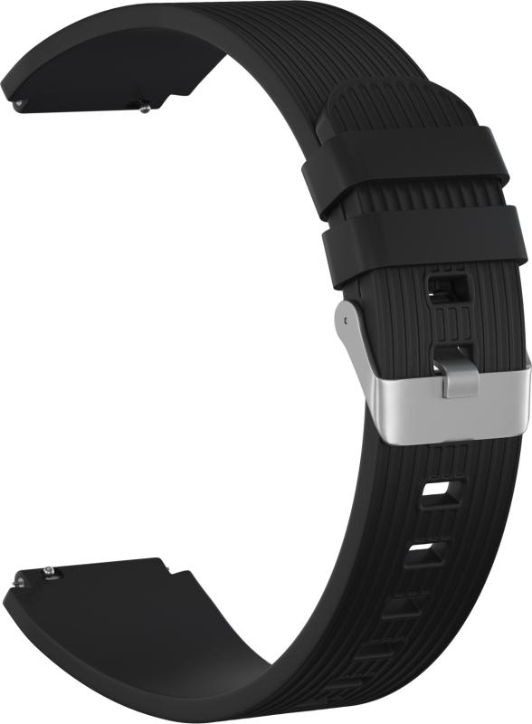 

Ремешок силиконовый GSMIN Italian Collection 22 для Amazfit GTR 3 Pro (Черный)