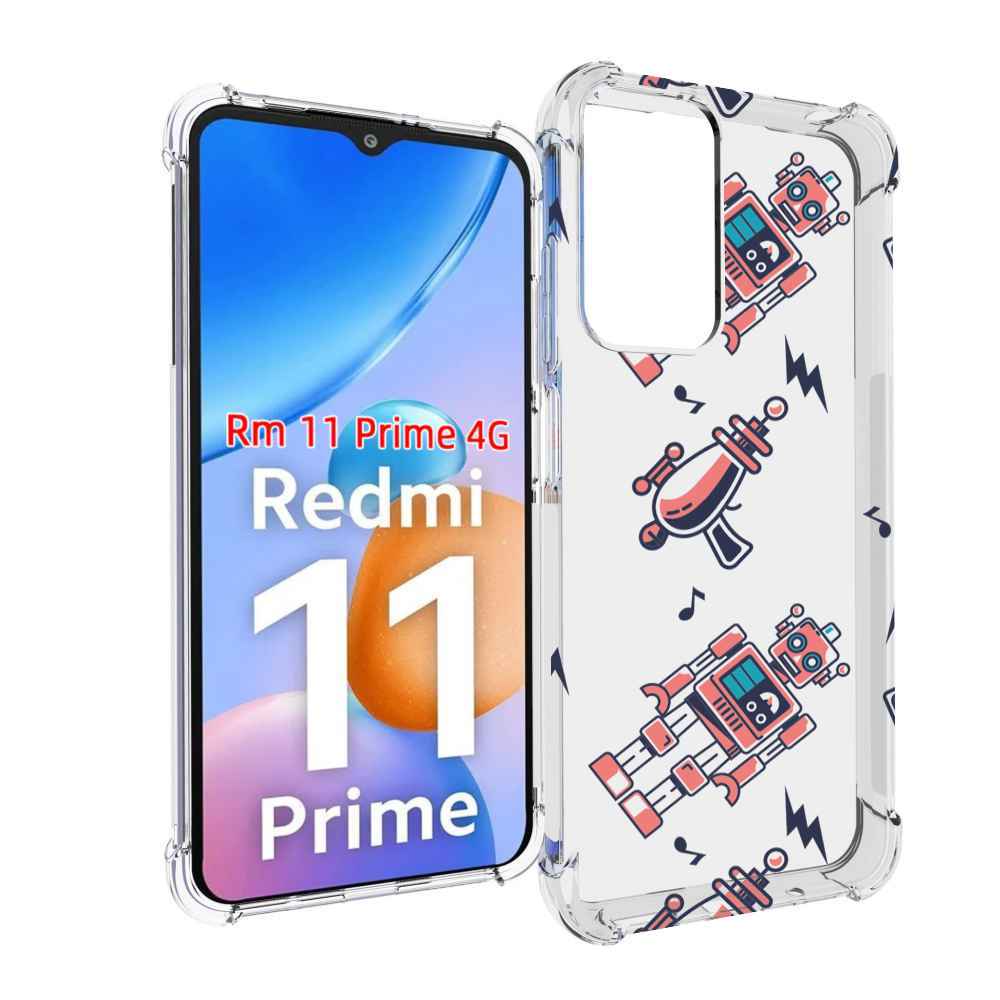 фото Чехол mypads мини-роботы для xiaomi redmi 11 prime 4g