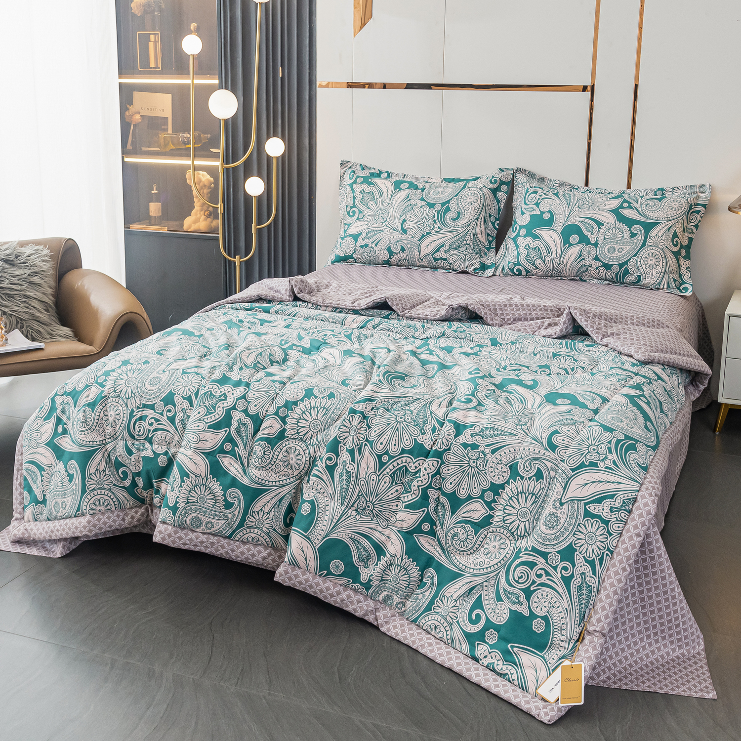 Постельное белье с одеялом VIVA-HOME TEXTILE бамбуковое волокно