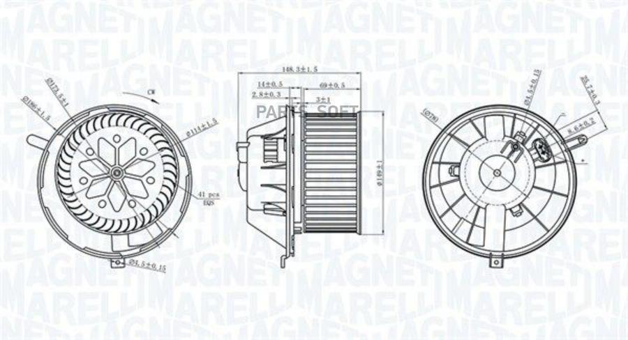 

Мотор Печки Отопителя Салона Magneti Marelli 069412229010
