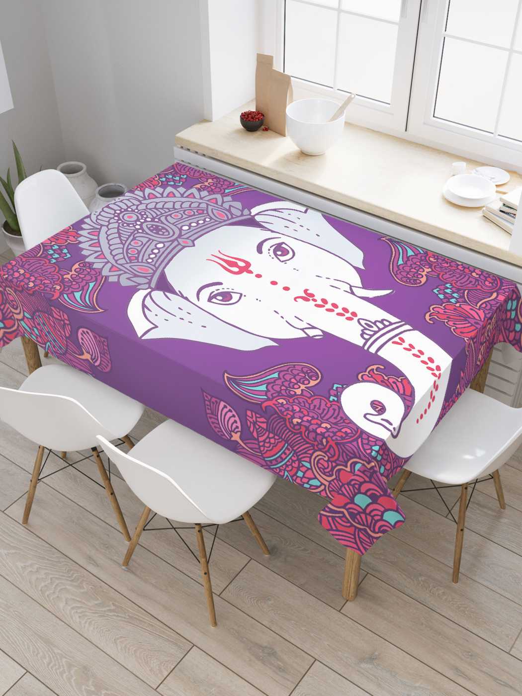 

Скатерть прямоугольная JoyArty "Магический слон" из сатена, 180x145 см, Магический слон