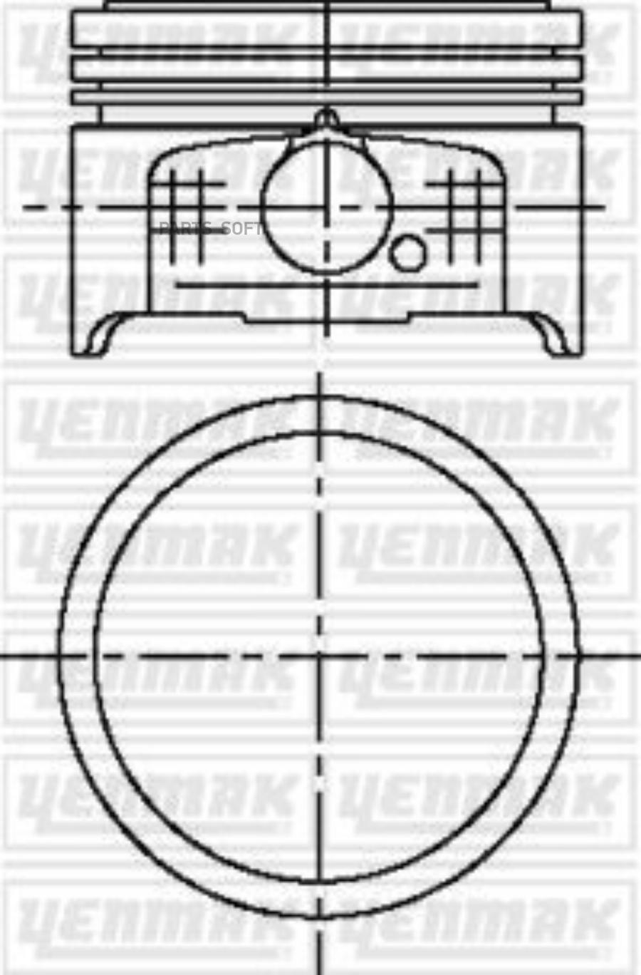 

Поршень В Сборе Std P106-P206-P306-Partner-Berli 1Шт YENMAK 3104501000