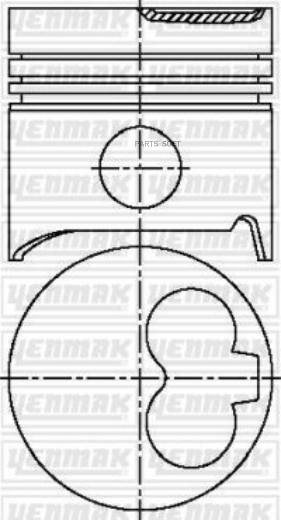 

Поршень Двс С Кольцами Renault 1.6D F8M.700 78 2X2X3 Std 83 1Шт YENMAK 3103906000