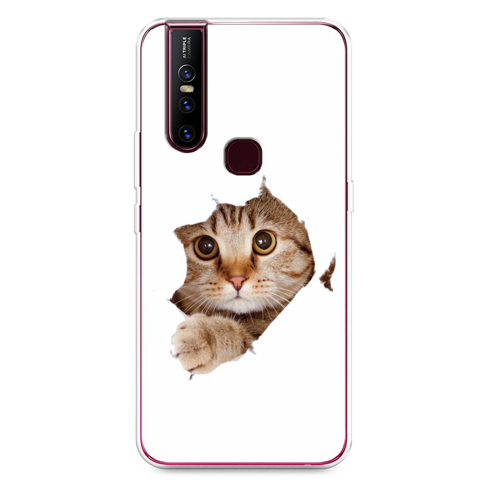 

Чехол для Vivo V15 "Кот и бумага", Белый;коричневый, 261050-1
