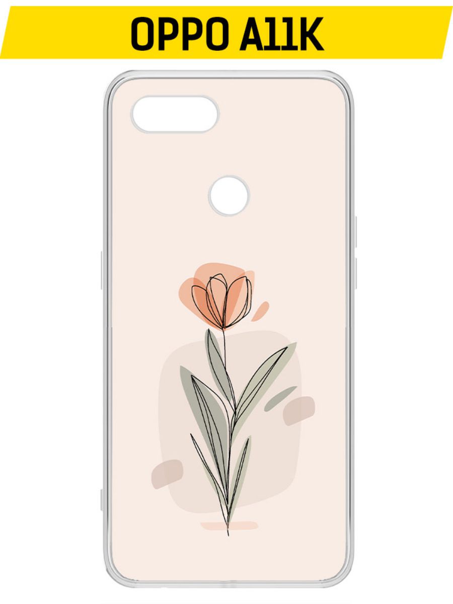 

Чехол-накладка Krutoff Clear Case Тюльпан для Oppo A11k, Прозрачный